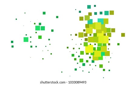 Dark Blue, Yellow vector blurry rectangular background. Geometric background in square style with gradient. The pattern can be used for brand-new background.