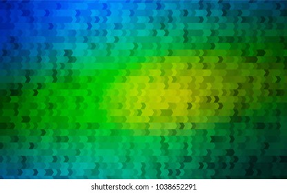 Dark Blue, Yellow vector blurry rectangular background. Geometric background in square style with gradient. The pattern can be used for brand-new background.