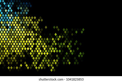 Dark Blue, Yellow vector blurry rectangular background. Geometric background in square style with gradient. The pattern can be used for brand-new background.