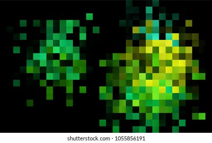 Dark Blue, Yellow vector blurry rectangular background. Geometric background in square style with gradient. The pattern can be used for brand-new background.