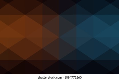 Dark Blue, Yellow vector blurry triangle texture. Glitter abstract illustration with an elegant design. The best triangular design for your business.