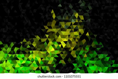 Dark Blue, Yellow vector blurry triangle background. Glitter abstract illustration with an elegant design. The elegant pattern can be used as part of a brand book.