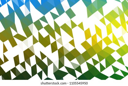 Dark Blue, Yellow vector blurry hexagon pattern. Modern geometrical abstract illustration with gradient. A completely new template for your business design.