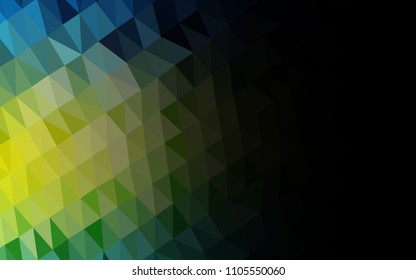 Dark Blue, Yellow vector blurry hexagon template. Glitter abstract illustration with an elegant design. The elegant pattern can be used as part of a brand book.