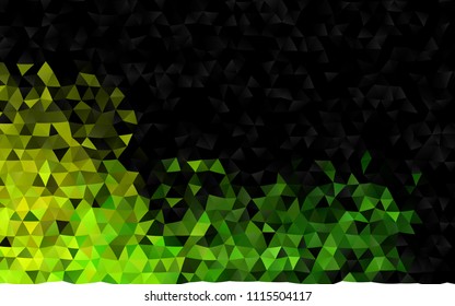 Dark Blue, Yellow vector blurry triangle pattern. Creative geometric illustration in Origami style with gradient. The completely new template can be used for your brand book.