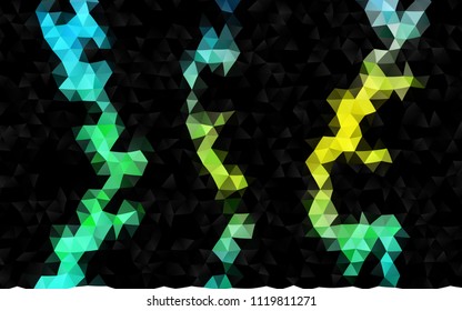 Dark Blue, Yellow vector blurry triangle pattern. A sample with polygonal shapes. The completely new template can be used for your brand book.
