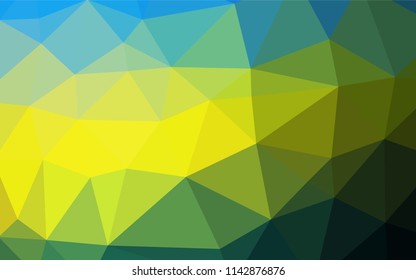 Dark Blue, Yellow vector blurry hexagon pattern. Shining colored illustration in a Brand new style. A completely new design for your business.