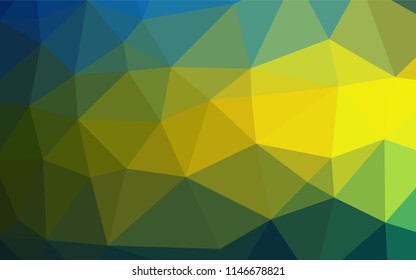 Dark Blue, Yellow vector blurry hexagon texture. Shining colored illustration in a Brand new style. The polygonal design can be used for your web site.