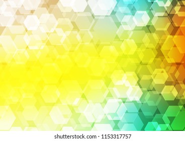 Dark Blue, Yellow vector blurry hexagon template. Shining colored illustration in a Brand new style. A completely new template for your business design.