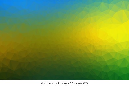 Dark Blue, Yellow vector blurry hexagon pattern. Shining colored illustration in a Brand new style. Triangular pattern for your business design.
