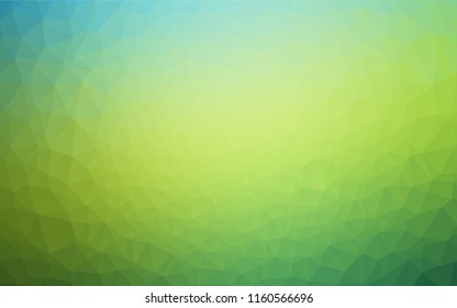Dark Blue, Yellow vector blurry hexagon pattern. Creative geometric illustration in Origami style with gradient. Brand new design for your business.