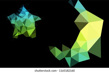 Dark Blue, Yellow vector blurry hexagon texture. A vague abstract illustration with gradient. Brand new style for your business design.