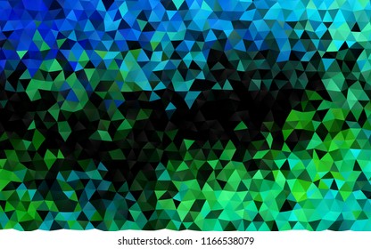 Dark Blue, Yellow vector blurry triangle background. A sample with polygonal shapes. A new texture for your design.