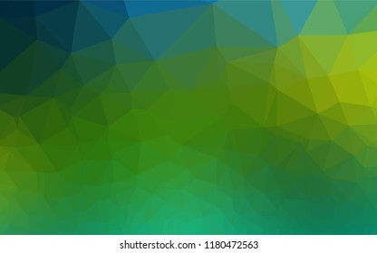 Dark Blue, Yellow vector blurry hexagon texture. Shining illustration, which consist of triangles. The elegant pattern can be used as part of a brand book.