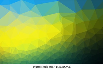 Dark Blue, Yellow vector blurry hexagon template. Shining colored illustration in a Brand new style. A completely new design for your business.