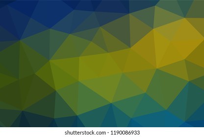 Dark Blue, Yellow vector blurry hexagon texture. A completely new color illustration in a vague style. The best triangular design for your business.