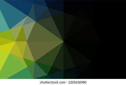 Dark Blue, Yellow vector blurry hexagon template. Brand new colored illustration in blurry style with gradient. The polygonal design can be used for your web site.
