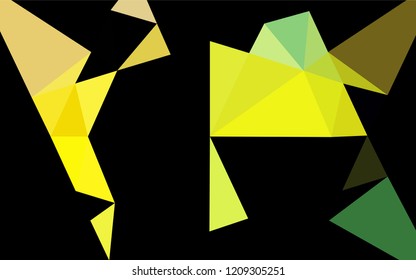 Dark Blue, Yellow vector blurry hexagon texture. Creative illustration in halftone style with gradient. Brand new design for your business.