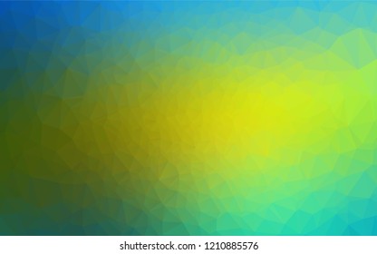 Dark Blue, Yellow vector blurry hexagon template. Creative illustration in halftone style with gradient. The completely new template can be used for your brand book.