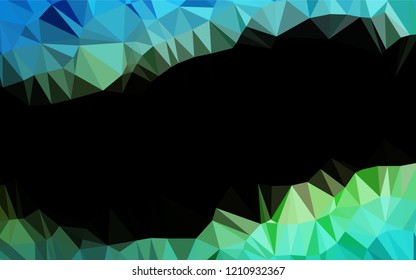 Dark Blue, Yellow vector blurry hexagon template. Colorful illustration in abstract style with gradient. The elegant pattern can be used as part of a brand book.