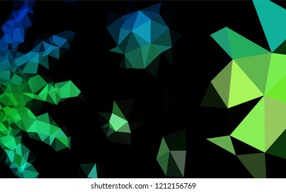 Dark Blue, Yellow vector blurry hexagon pattern. Colorful abstract illustration with gradient. The best triangular design for your business.