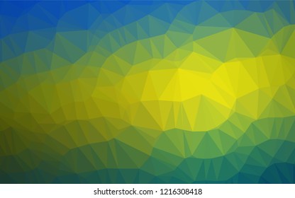 Dark Blue, Yellow vector blurry hexagon texture. Creative illustration in halftone style with gradient. Brand new design for your business.