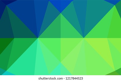 Dark Blue, Yellow vector blurry hexagon template. A sample with polygonal shapes. The polygonal design can be used for your web site.