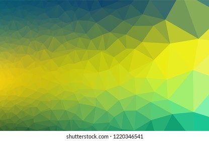 Dark Blue, Yellow vector blurry hexagon texture. Creative illustration in halftone style with gradient. The polygonal design can be used for your web site.