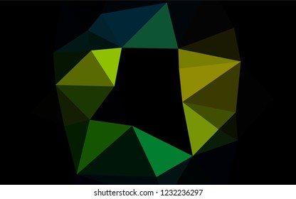 Dark Blue, Yellow vector blurry hexagon template. Creative geometric illustration in Origami style with gradient. The template can be used as a background for cell phones.