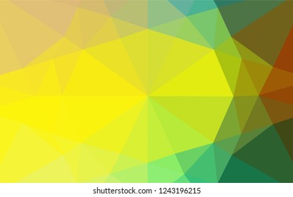 Dark Blue, Yellow vector blurry hexagon template. Creative geometric illustration in Origami style with gradient. A new texture for your design.