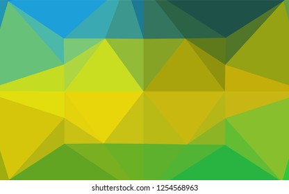Dark Blue, Yellow vector blurry hexagon pattern. Creative geometric illustration in Origami style with gradient. The textured pattern can be used for background.