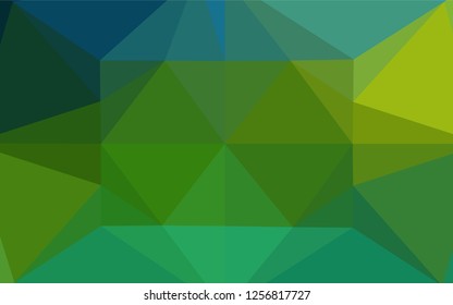 Dark Blue, Yellow vector blurry hexagon pattern. Colorful abstract illustration with gradient. The completely new template can be used for your brand book.