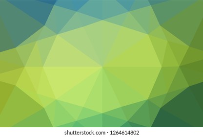 Dark Blue, Yellow vector blurry hexagon pattern. Triangular geometric sample with gradient.  The elegant pattern can be used as part of a brand book.