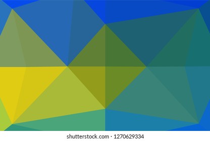 Dark Blue, Yellow vector blurry hexagon pattern. A vague abstract illustration with gradient. The elegant pattern can be used as part of a brand book.