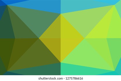 Dark Blue, Yellow vector blurry hexagon texture. Shining colored illustration in a Brand new style. Triangular pattern for your business design.
