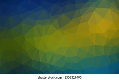 Dark Blue, Yellow vector blurry triangle pattern. Colorful abstract illustration with gradient. Polygonal design for your web site.