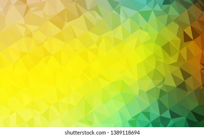 Dark Blue, Yellow vector blurry triangle template. Modern geometrical abstract illustration with gradient. Brand new design for your business.