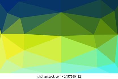 Dark Blue, Yellow vector blurry triangle template. Shining colored illustration in a Brand new style. Triangular pattern for your business design.