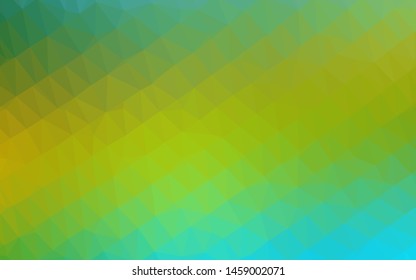 Dark Blue, Yellow vector blurry triangle texture. Colorful illustration in Origami style with gradient.  Brand new style for your business design.