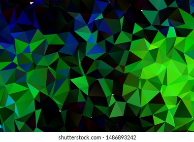 Dark Blue, Yellow vector blurry triangle template. Glitter abstract illustration with an elegant design. Brand new design for your business.