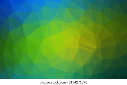 Dark Blue, Yellow vector blurry triangle template. A completely new color illustration in a vague style. Template for your brand book.