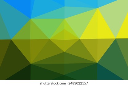 Dark Blue, Yellow vector blurry triangle pattern. Modern geometrical abstract illustration with gradient. Template for a cell phone background.