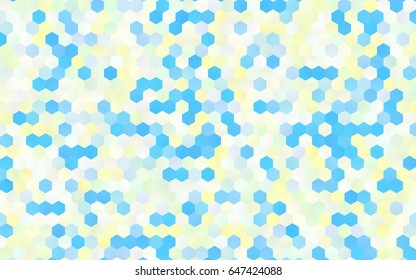 Dark Blue, Yellow vector blurry hexagon background design. Geometric background in Origami style with gradient. 
