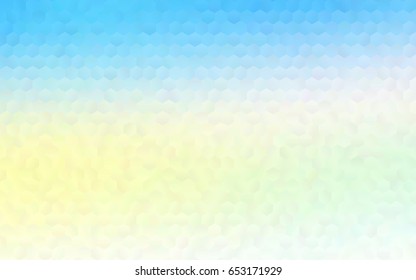 Dark Blue, Yellow vector blurry hexagon background design. Geometric background in Origami style with gradient. 