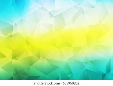 Dark Blue, Yellow vector blurry triangle pattern. Modern geometrical abstract illustration with gradient. The completely new template can be used for your brand book.
