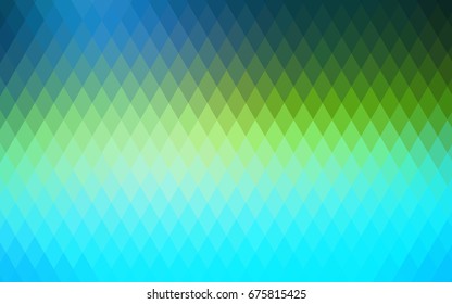 Dark Blue, Yellow vector blurry rectangular background. Geometric background in square style with gradient. The pattern can be used for brand-new background.
