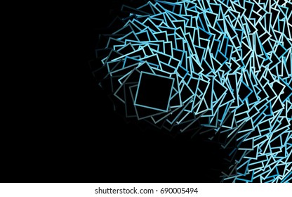 Dark Blue, Yellow vector blurry rectangular background. Geometric background in square style with gradient. The pattern can be used for brand-new background.