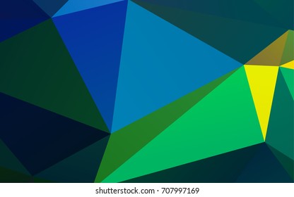 Dark Blue, Yellow vector blurry triangle background. Creative illustration in halftone style with gradient. The completely new template can be used for your brand book.