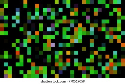 Dark Blue, Yellow vector blurry rectangular background. Geometric background in square style with gradient. The pattern can be used for brand-new background.