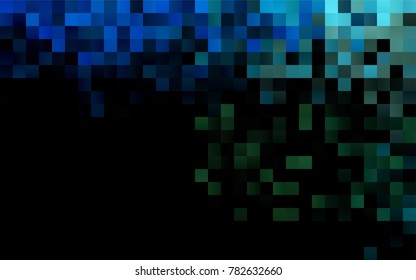 Dark Blue, Yellow vector blurry rectangular background. Geometric background in square style with gradient. The pattern can be used for brand-new background.